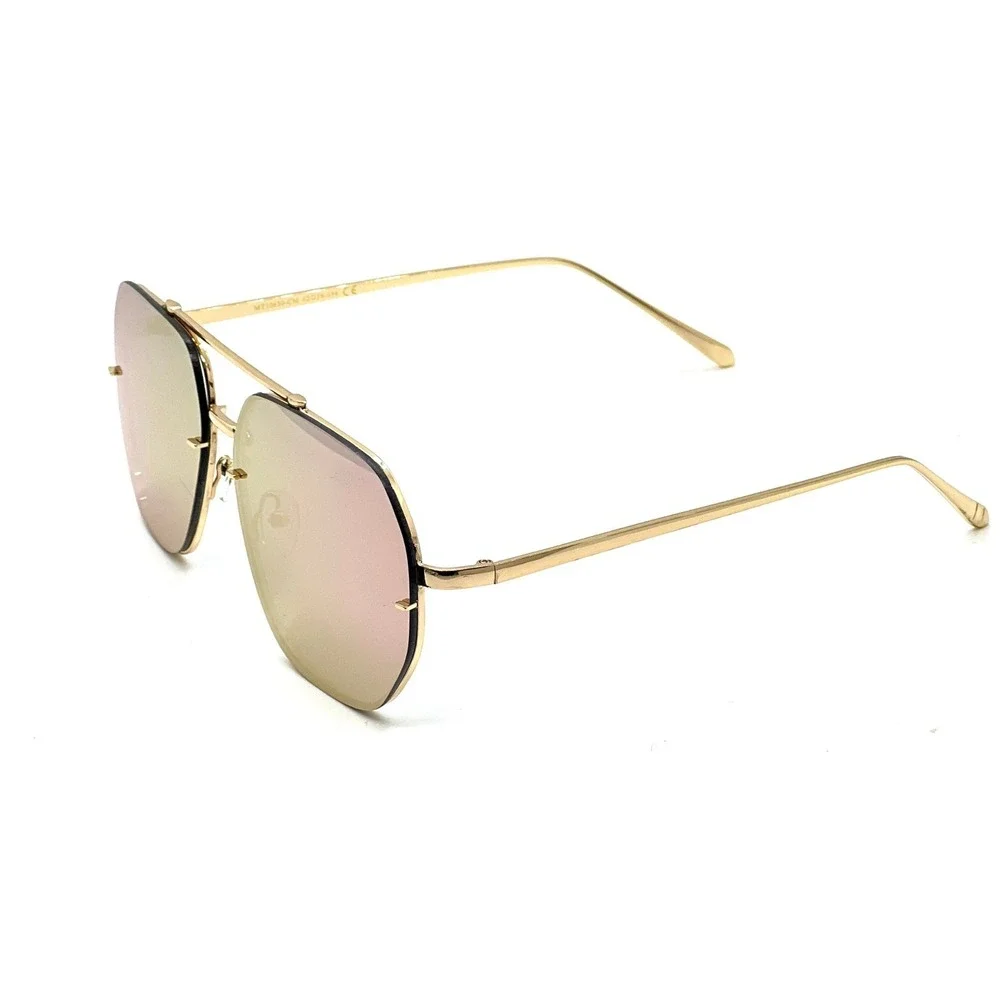 Pink Mirror Reflective Lens Sunglasses Men Style Flat‎ Lens Luxury Beach Shades